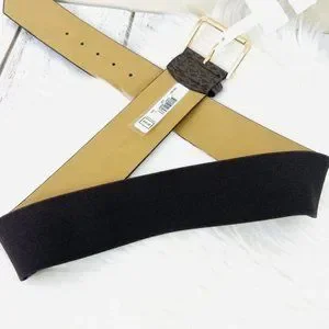 MICHAEL KORS MK Logo Brown Part Elastic Belt With Gold Buckle Size S/M MICHAEL Michael Kors | Accessories | Michael Kors Mk Logo  main image 2